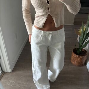 White Bow Jeans 🎀
